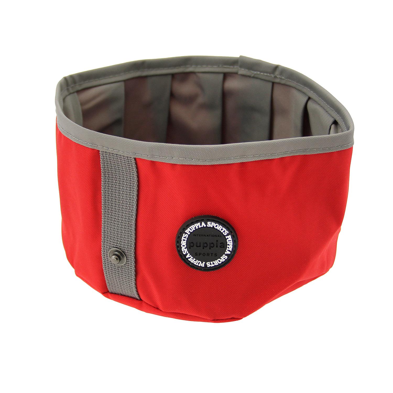 Trek Round Portable Bowl by Puppia Life - Red 