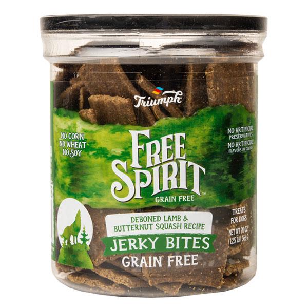 Triumph Pet Free Spirit Grain-Free Jerky Bites Dog Treats - Deboned Lamb & Butternut Squash Recipe