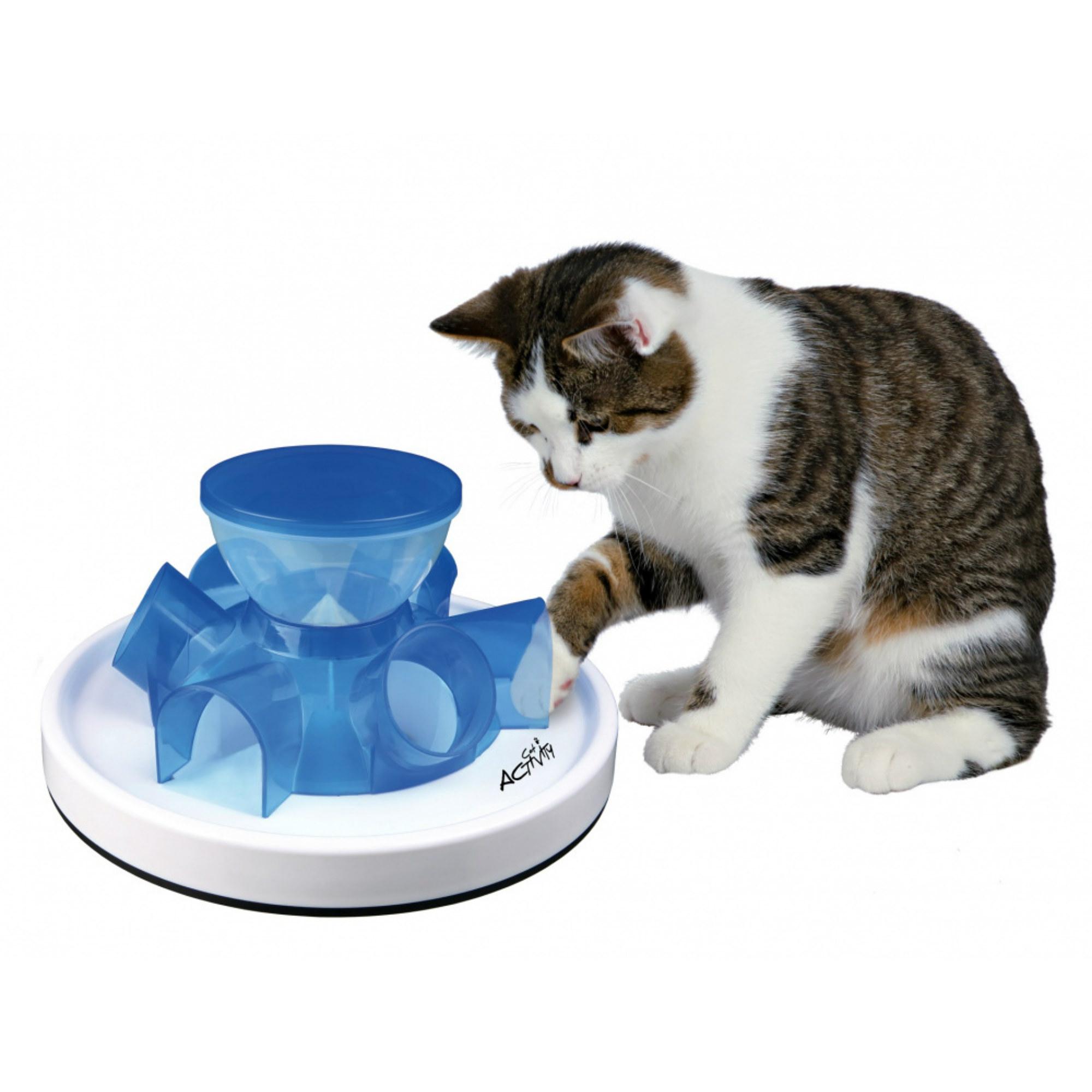 trixie cat activity tunnel feeder