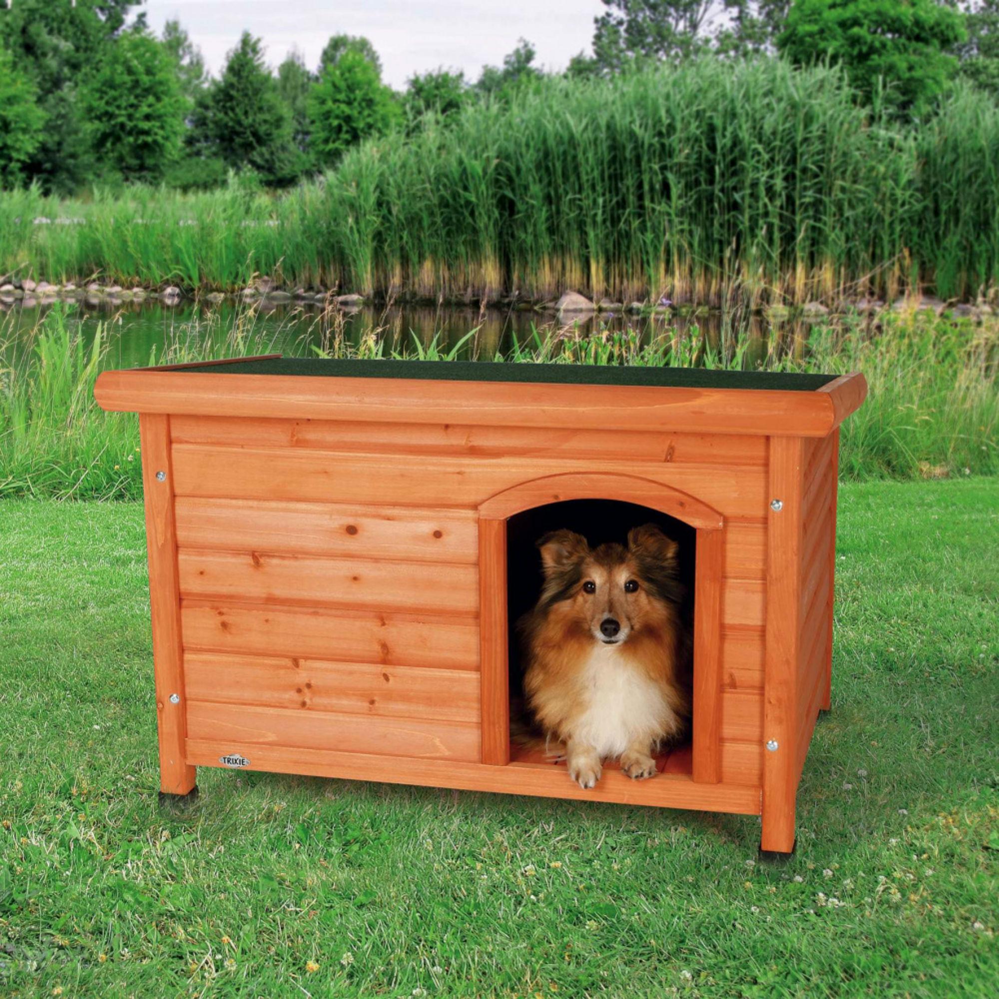 Trixie Flat Roof Dog Club House | BaxterBoo