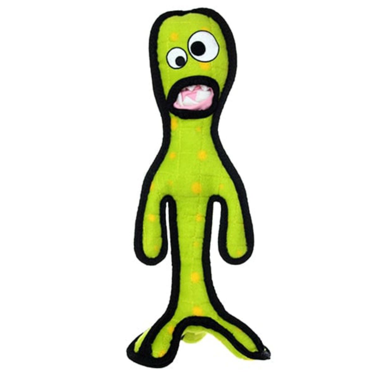 Tuffy Alien Series Dog Toy - G6 Green Alien