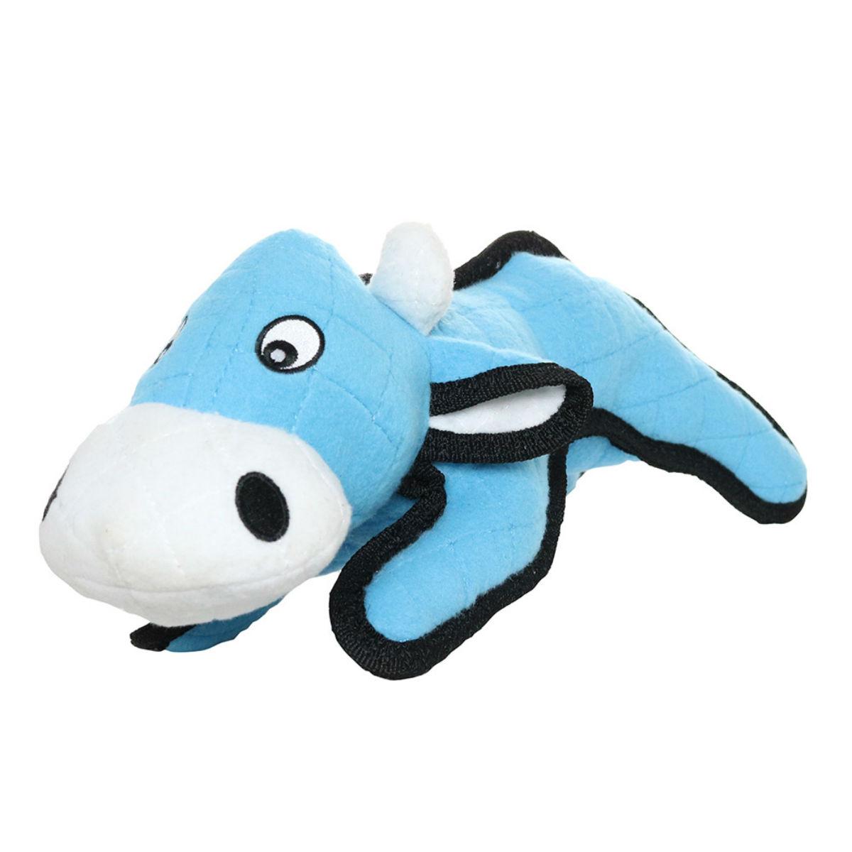 Tuffy Barnyard Series Dog Toy - Blue Cow