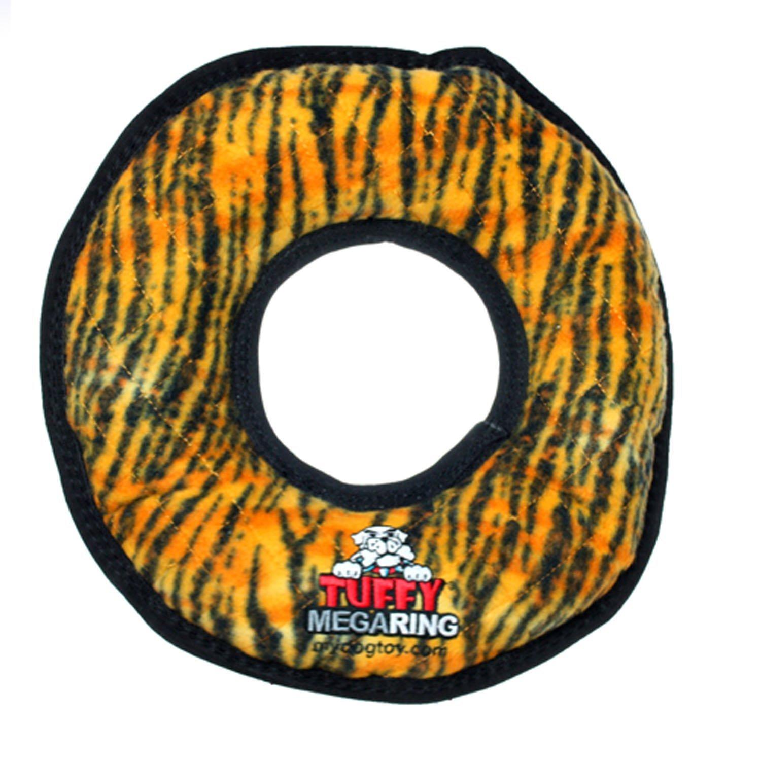 Tuffy Mega Ring Dog Toy - Tiger Print