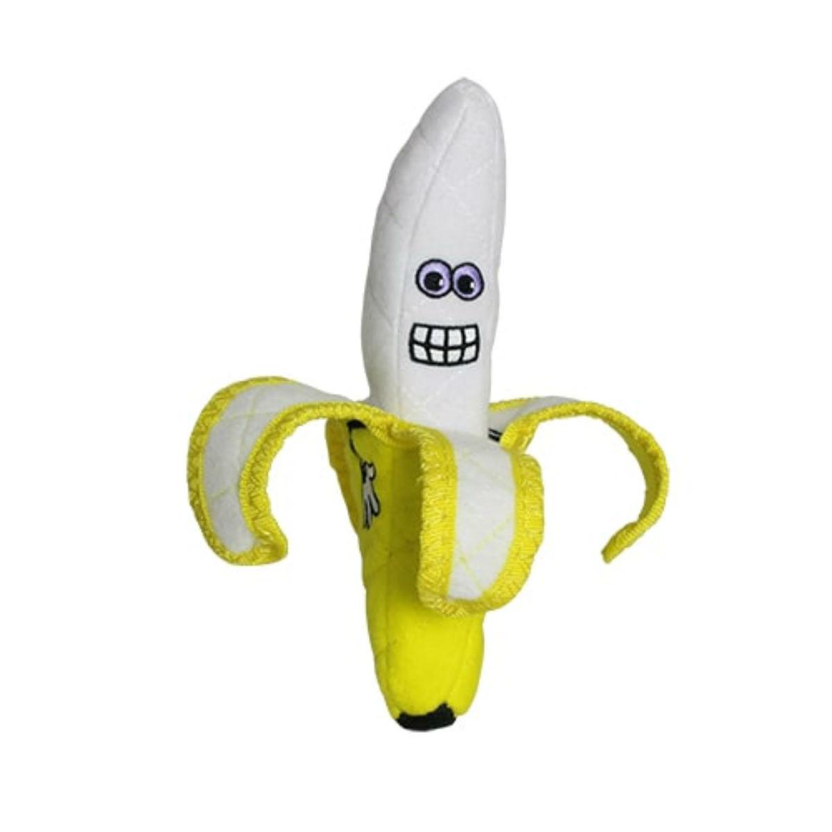 Tuffy Funny Food Dog Toy - Banana