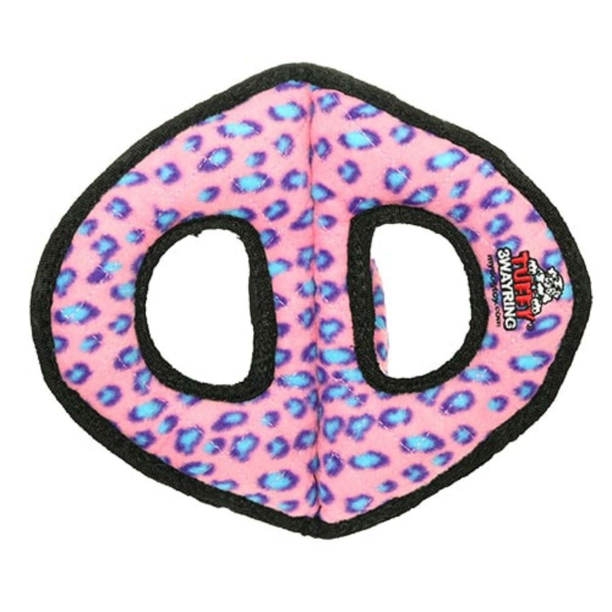 Tuffy Ultimate 3-Way Ring Dog Toy - Pink Leopard