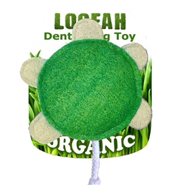 Hip Doggie Loofah Dental Dog Toy - Turtle