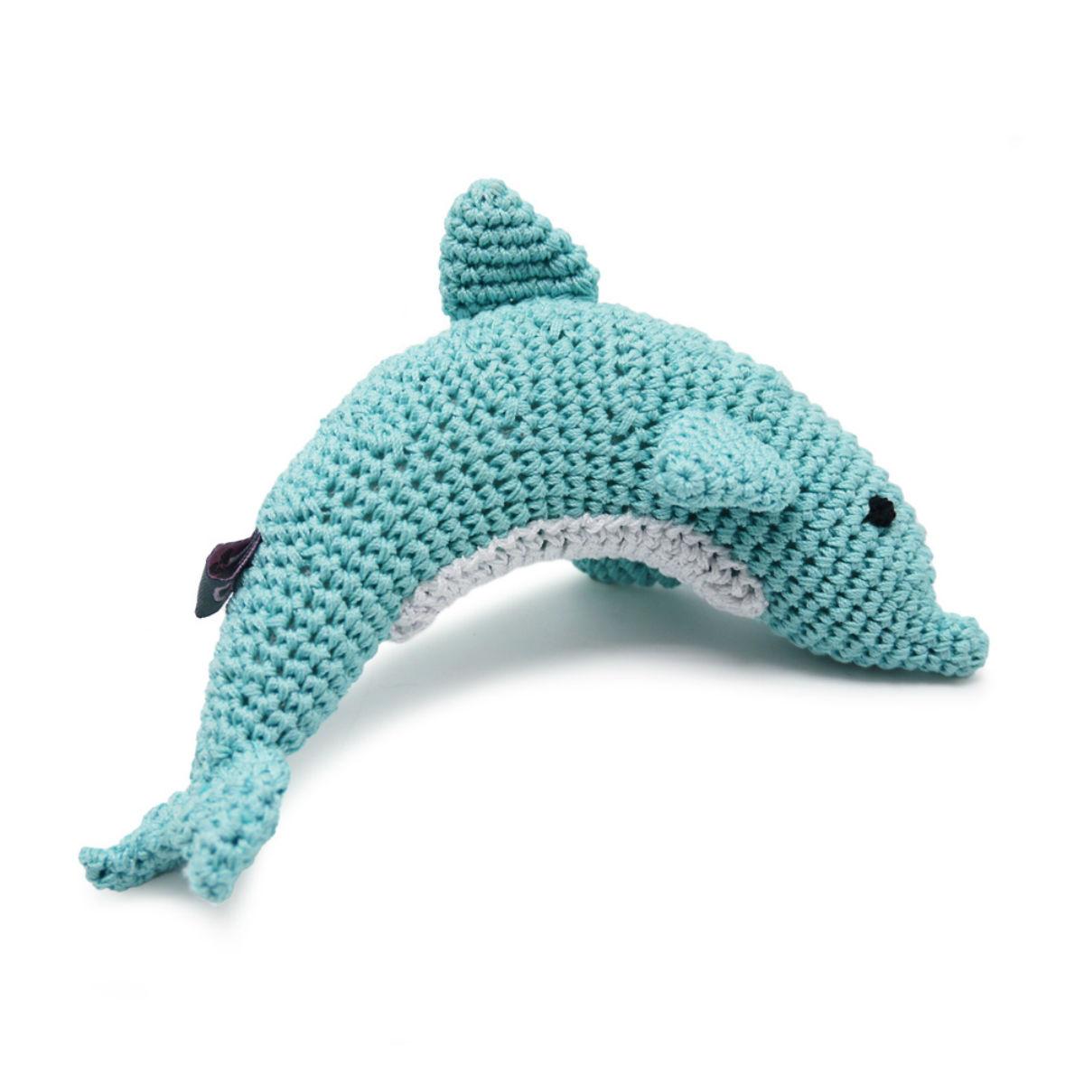 Dolphin Crochet Dog Toy by Dogo | BaxterBoo