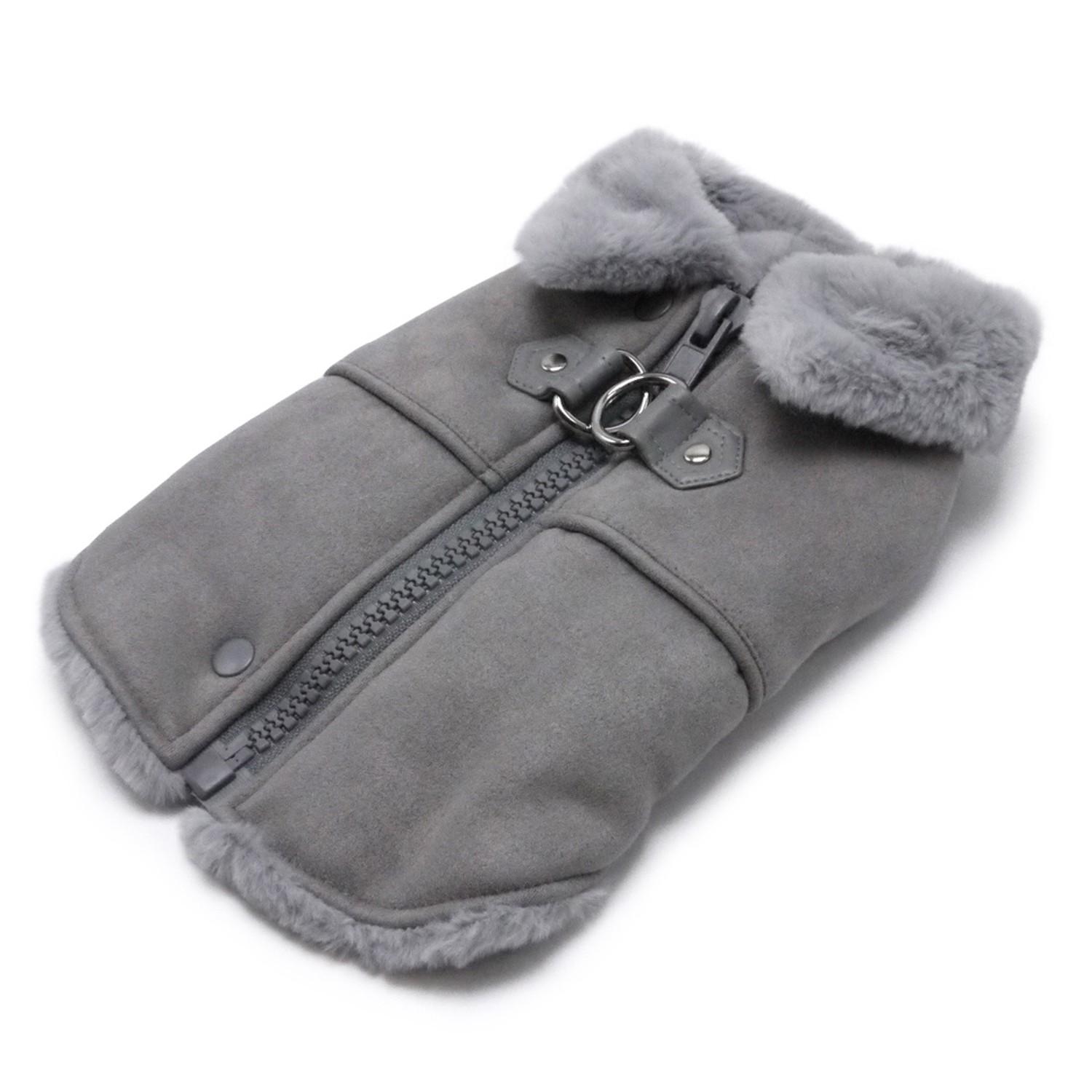 Dogo Furry Runner Dog Coat - Gray