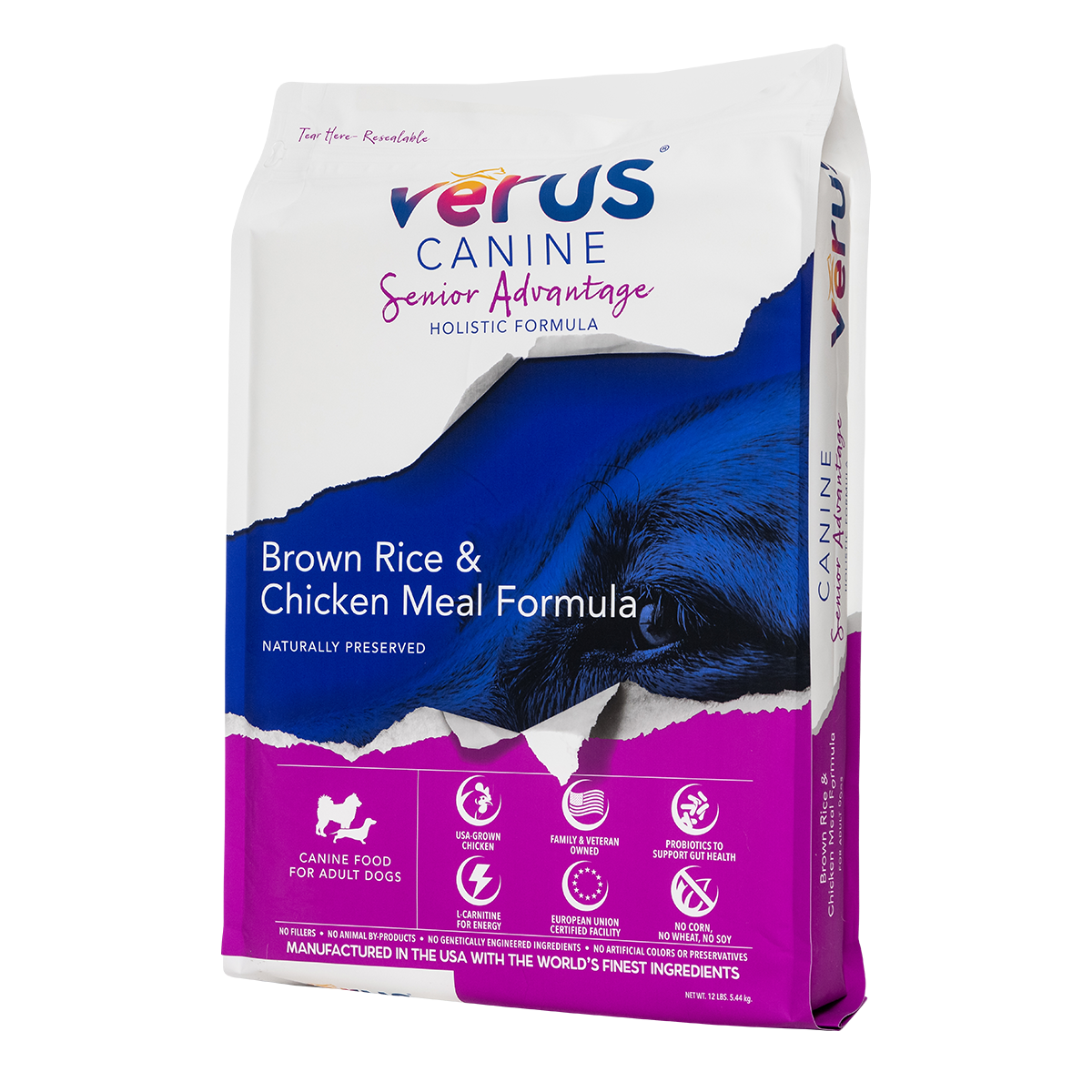 VeRUS Senior Advantage Dry Dog Food - Brown Rice & Chicken Meal