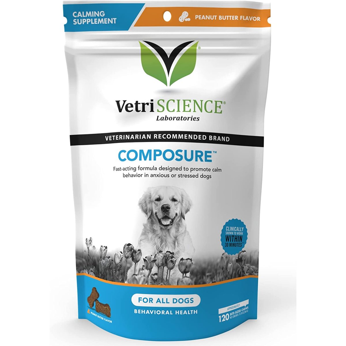 VetriScience Composure Dog Chews - Peanut Butter