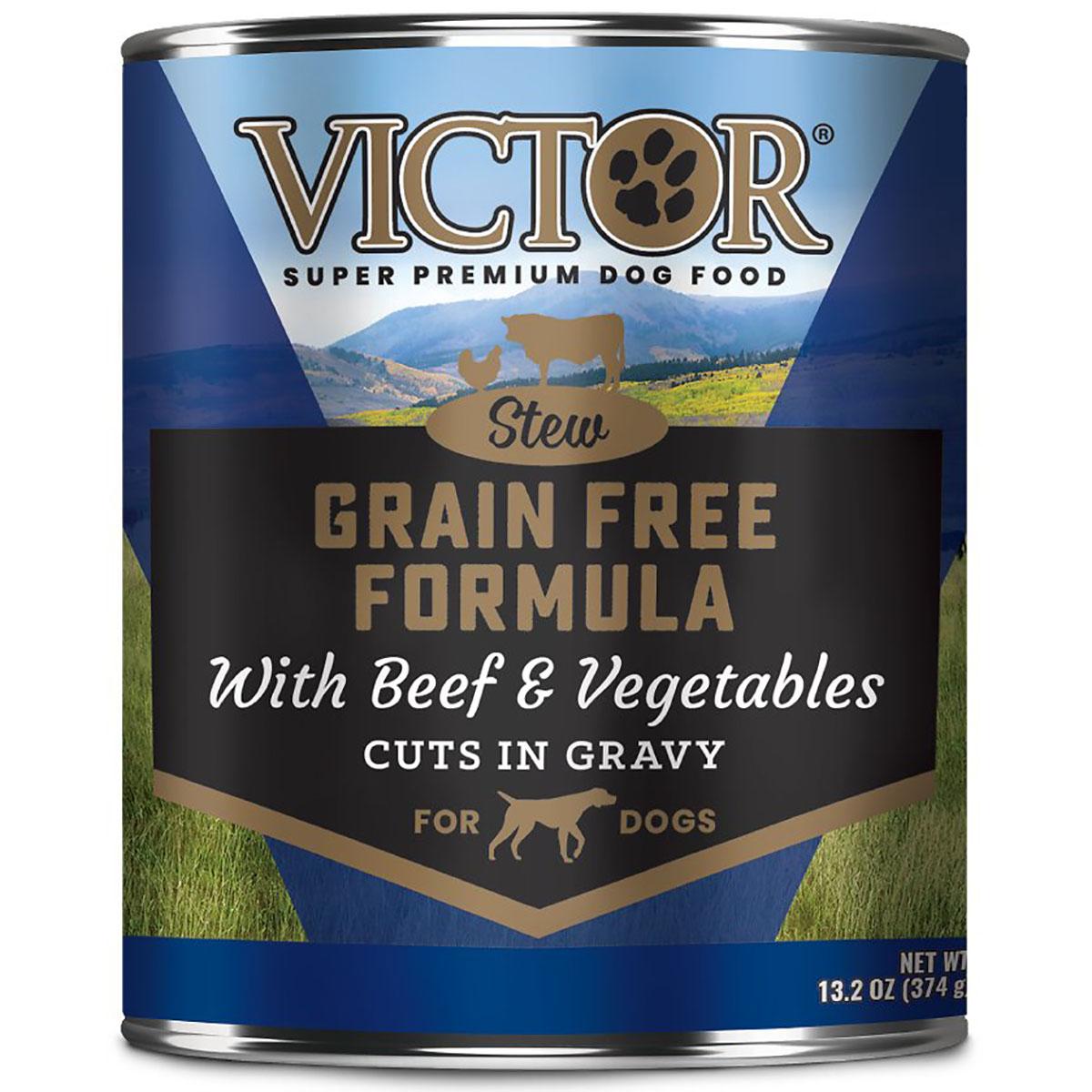 Victor Grain-Free Beef & Vegetables Stew Cuts in Gravy Canned Dog Food