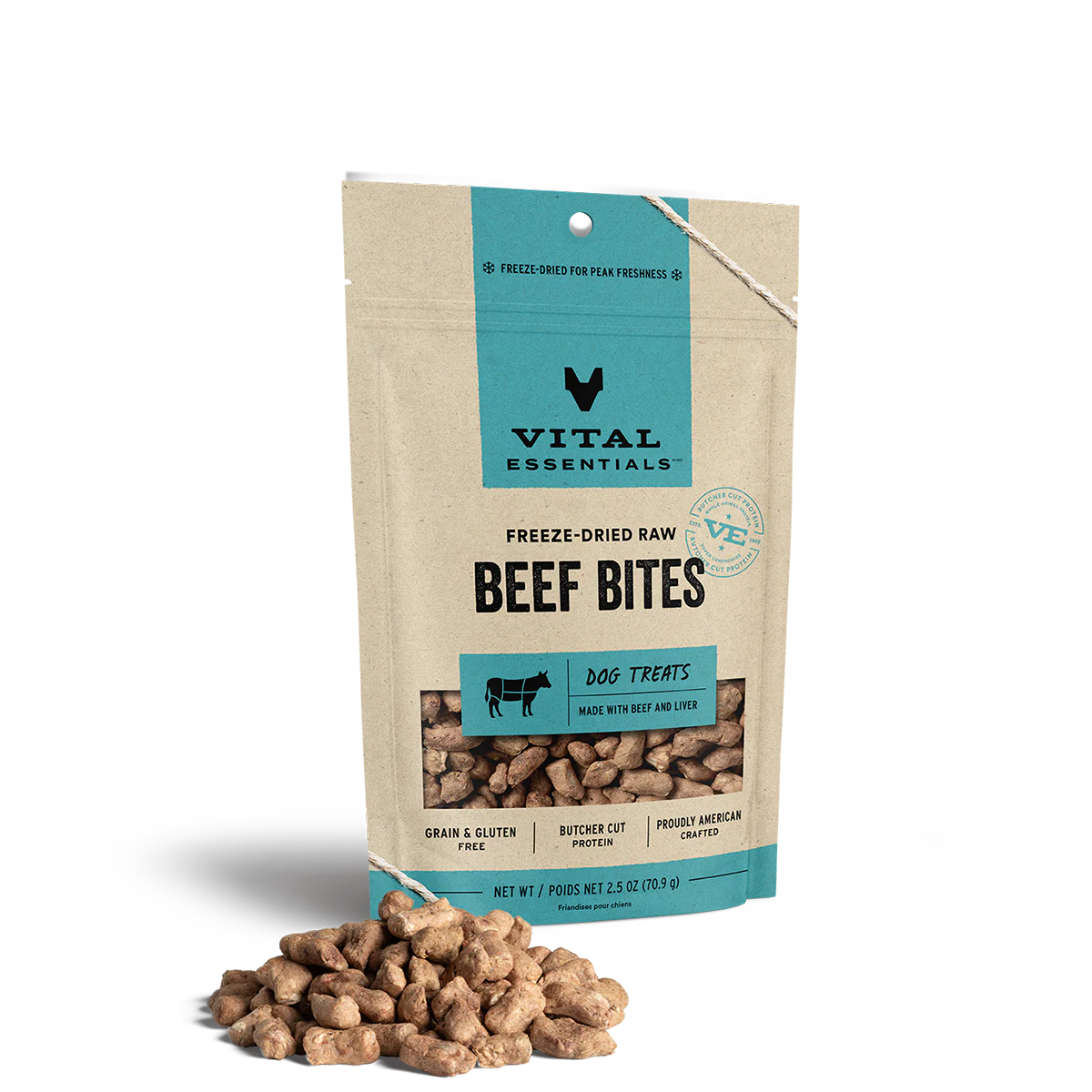 Vital Essentials Freeze-Dried Beef Tripe Bites Dog Treats
