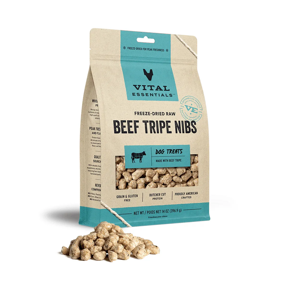 Vital Essentials Freeze-Dried Beef Tripe Nibs Dog Treats