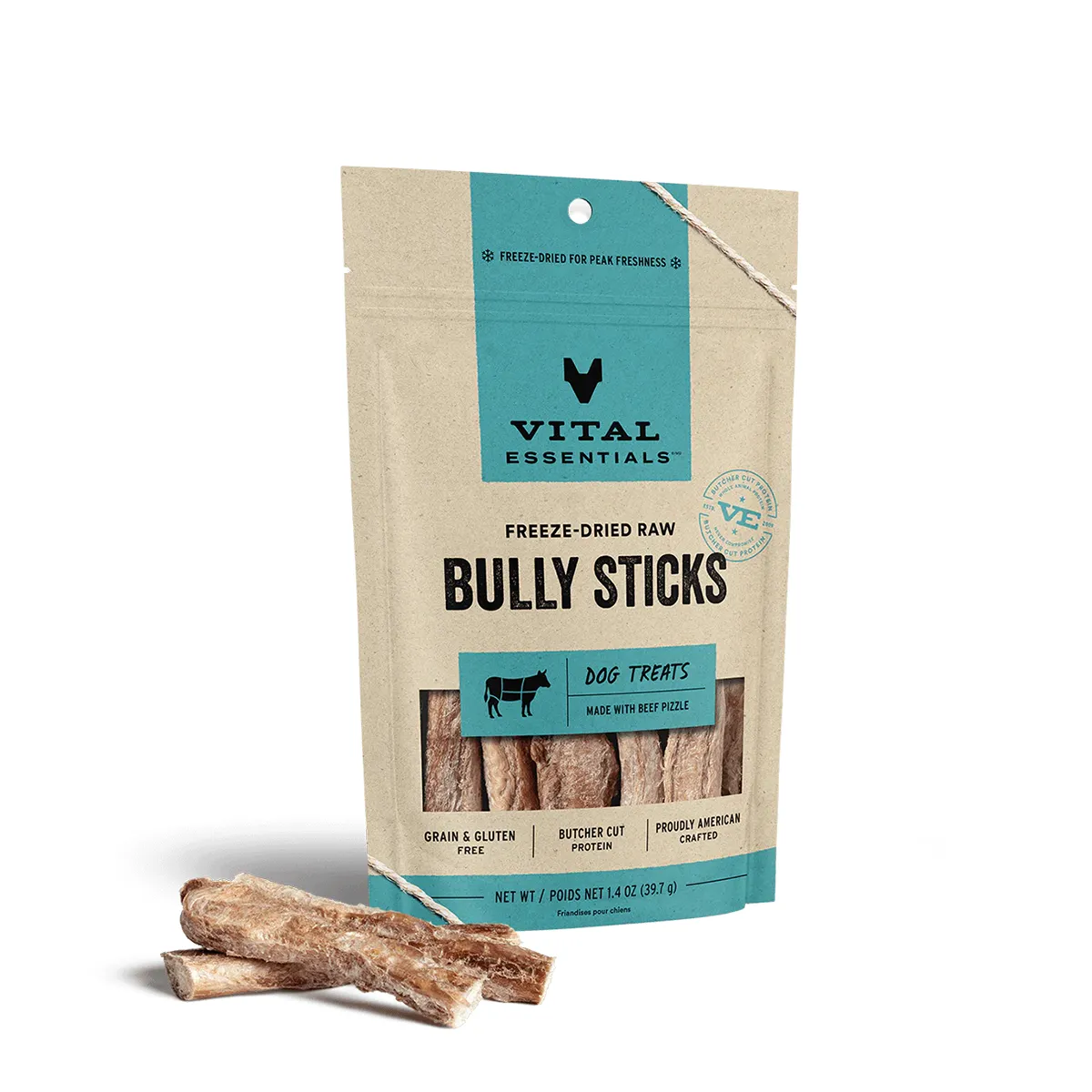 Vital Essentials Freeze-Dried Bully Sticks Dog Treats