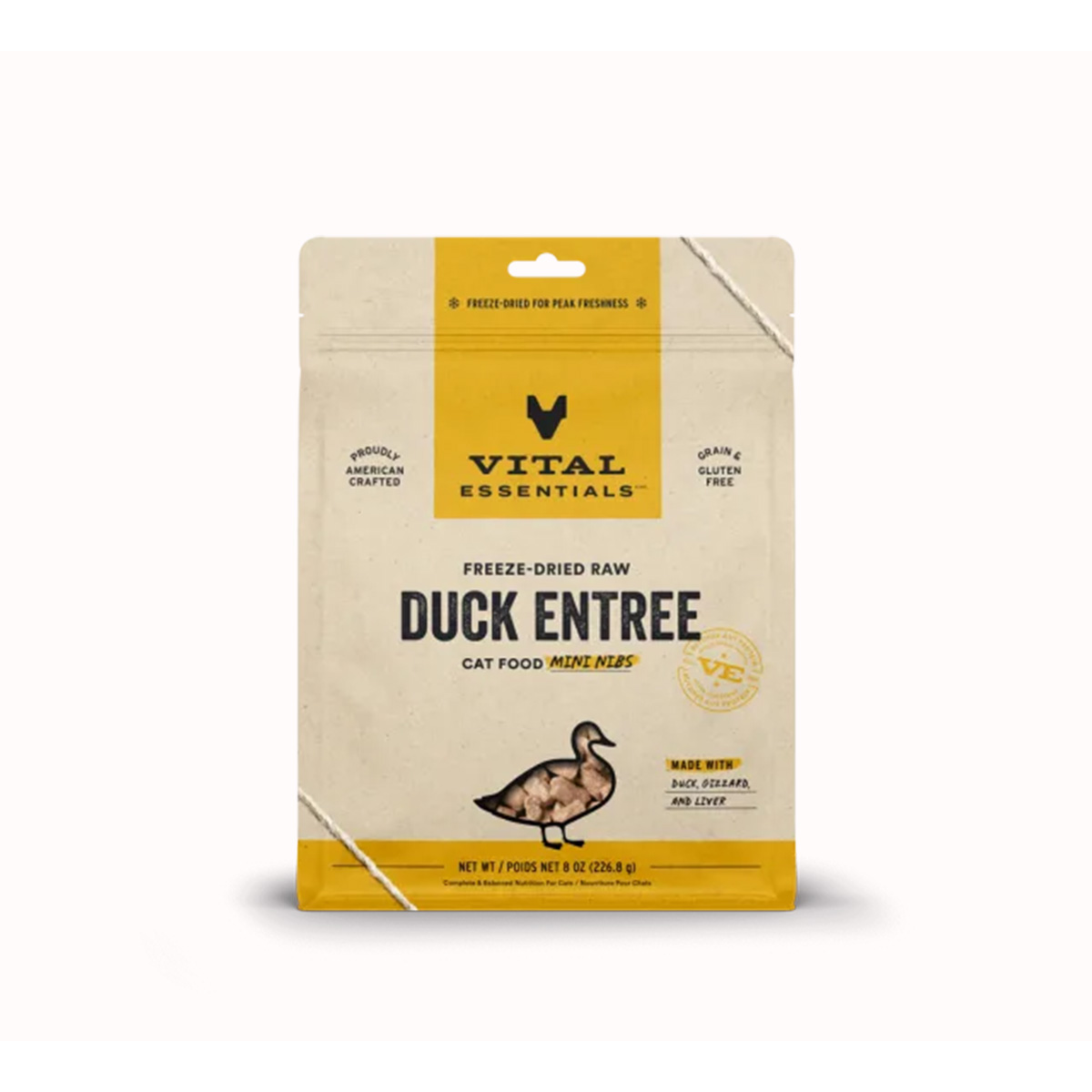 Vital Essentials Freeze-Dried Raw Duck Entree Mini Nibs Cat Food