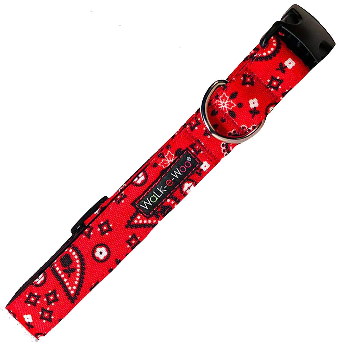 WaLk-e-Woo Bandana Dog Collar - Red