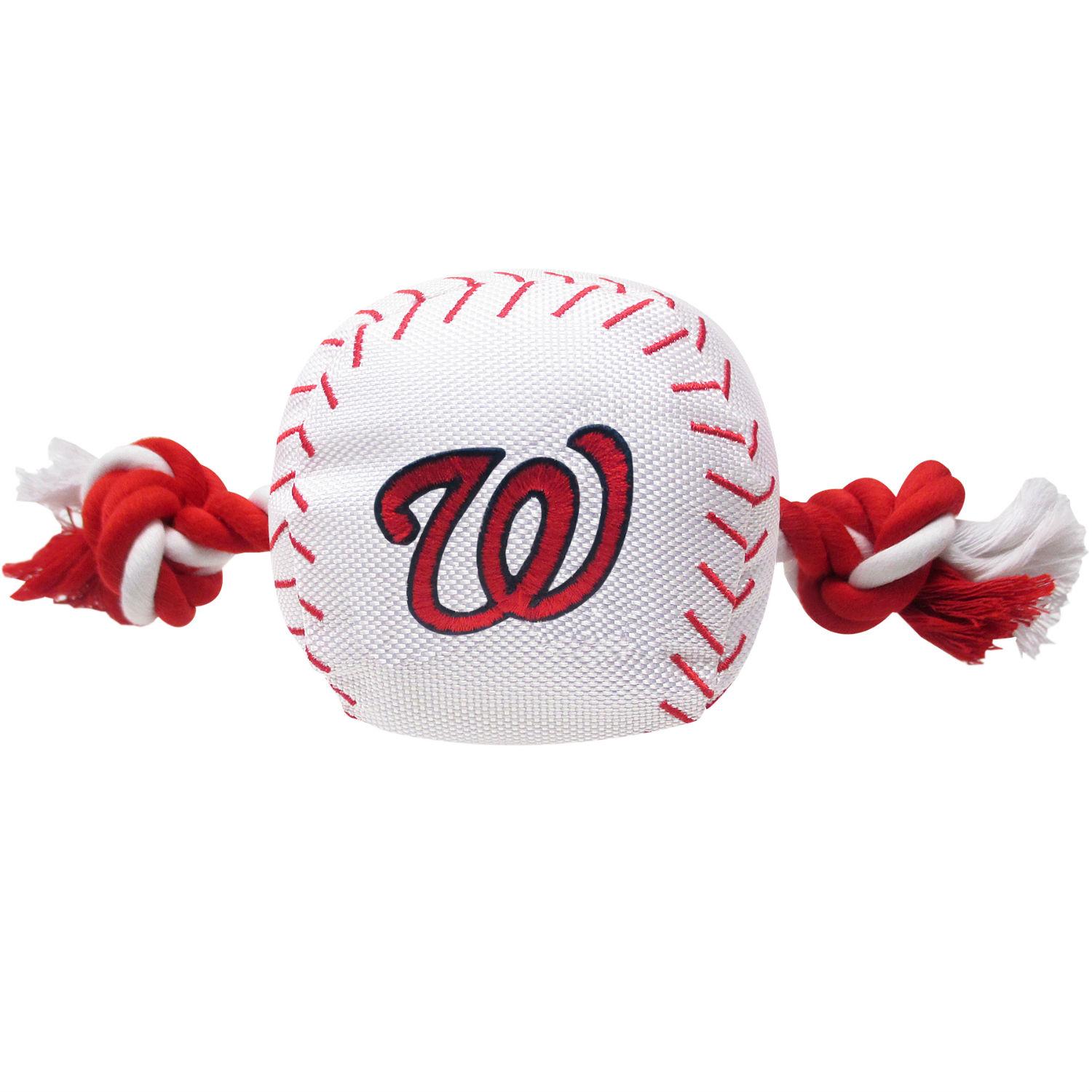Washington Nationals Nylon Plush Baseball Rope Dog Toy