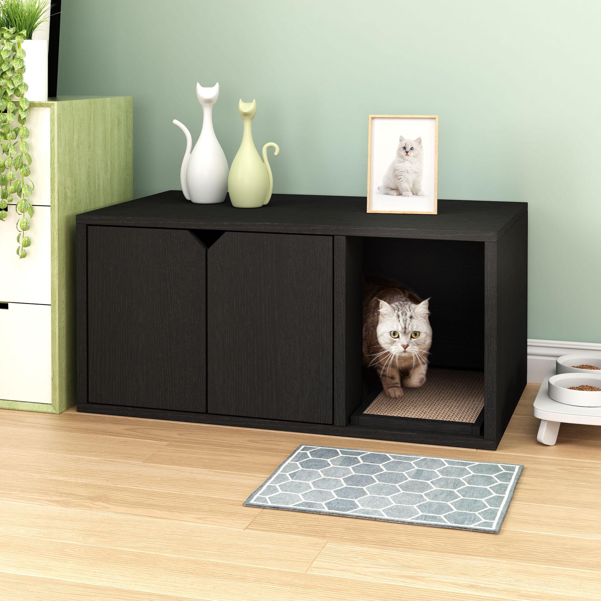 Way Basics Modern Cat Litter Box - Black
