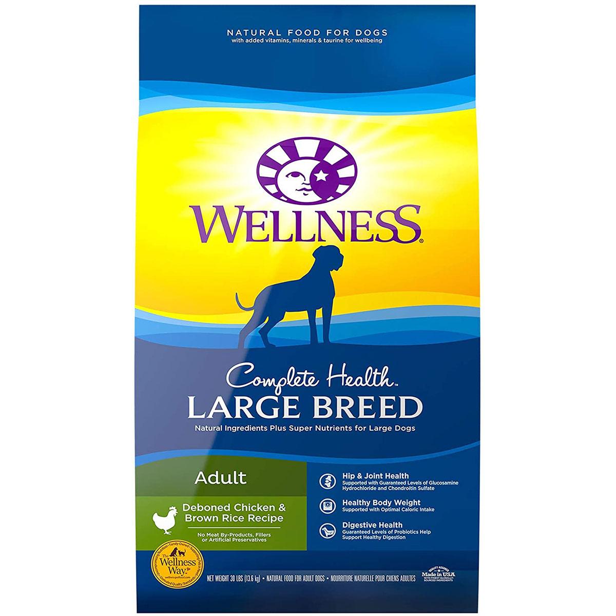 Wellness Complete Health Large Breed Adult Dry Dog Food - Deboned Chicken & Brown Rice Recipe