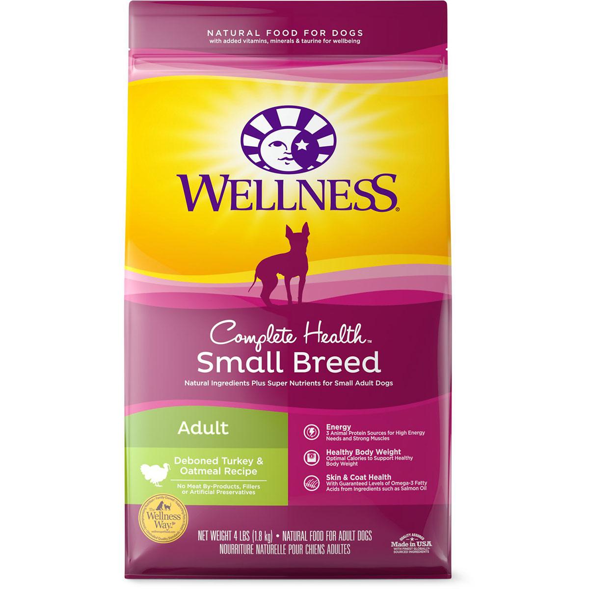 Wellness Complete Health Small Breed Adult Dry Dog Food - Deboned Turkey & Oatmeal Recipe