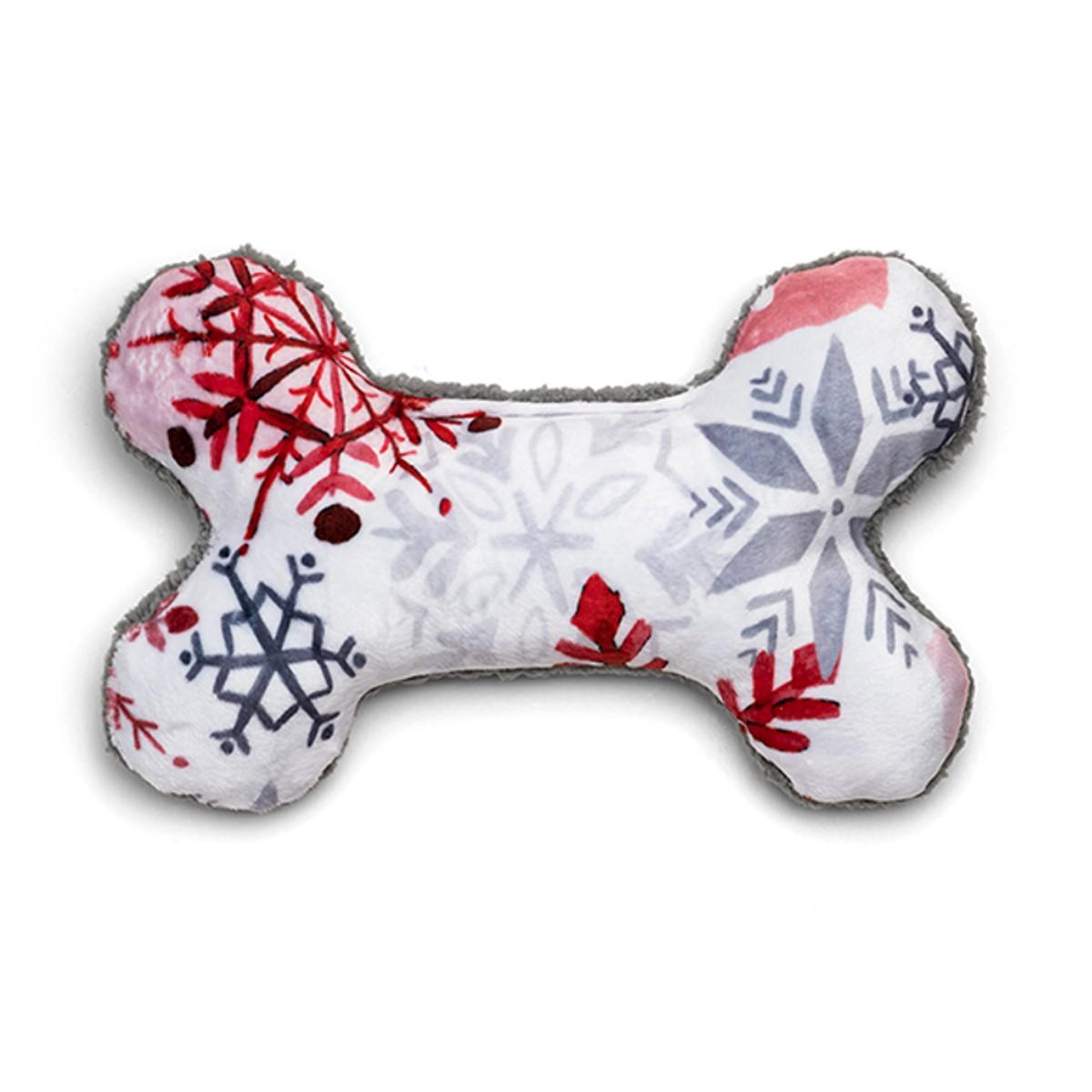 West Paw Holiday Merry Bone Dog Toy - Snowflake