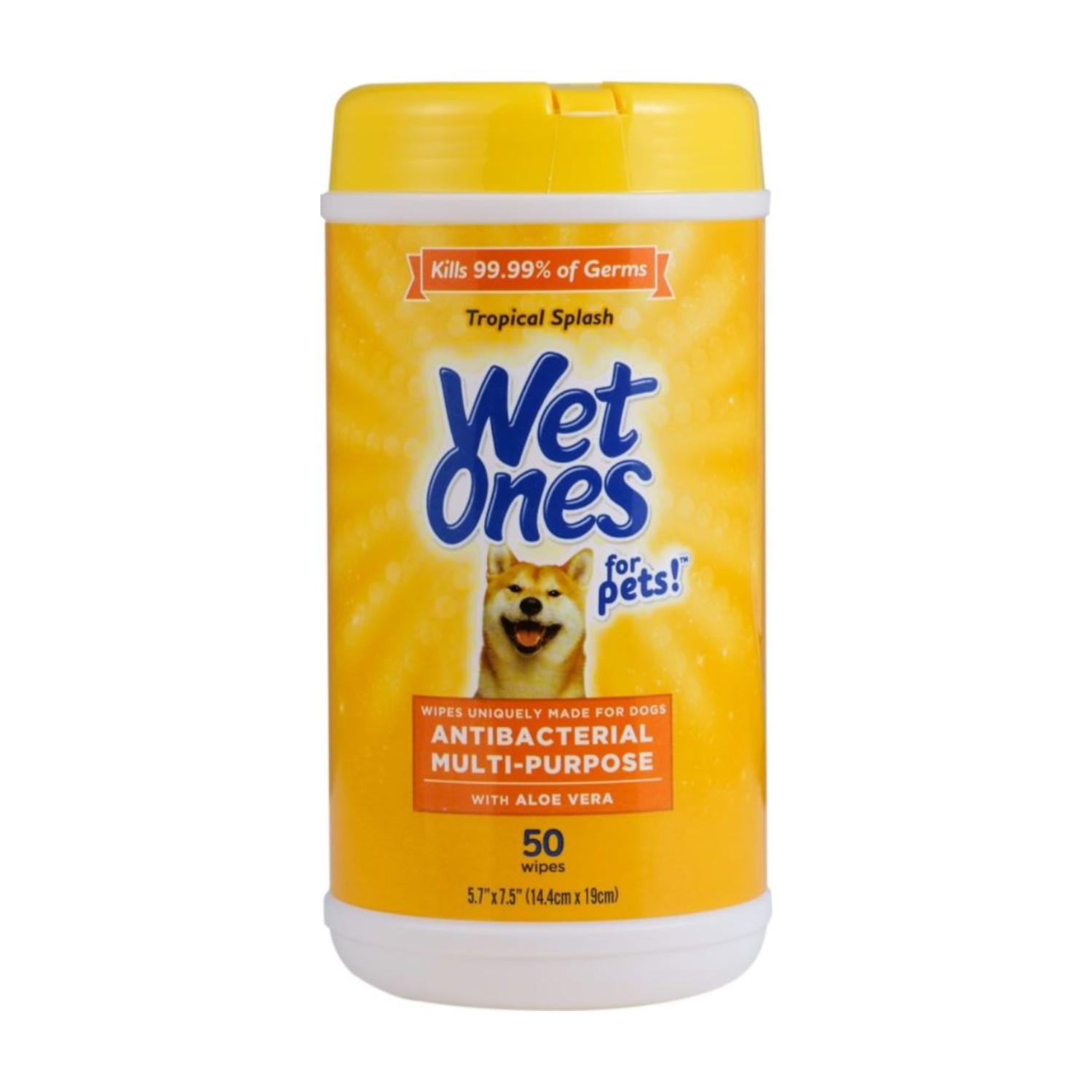 Wet Ones For Pets Wipes, Tropical Splash, Antibacterial Multi-Purpose - 100 wipes