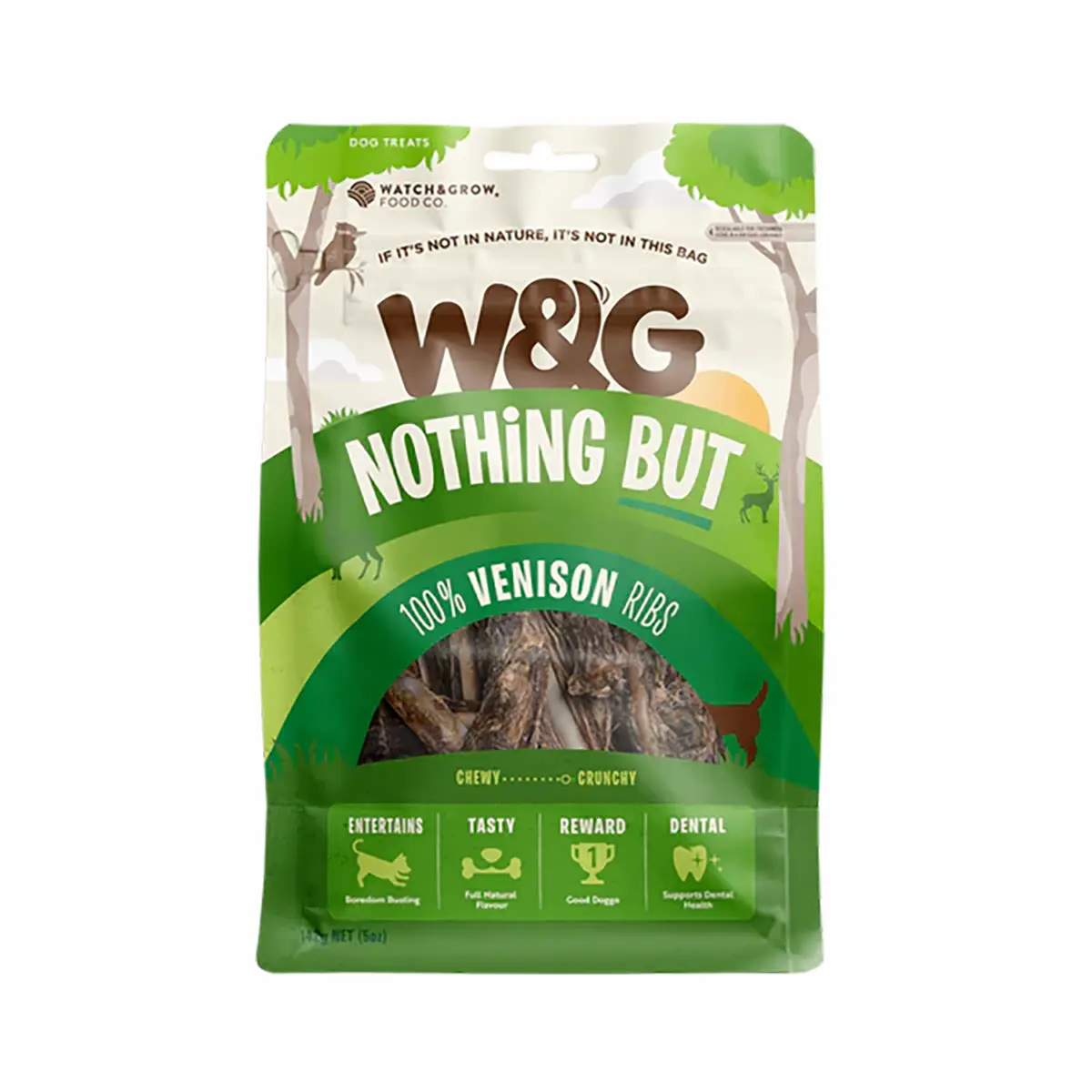 W&G Nothing But Venison Ribs Dog Treats