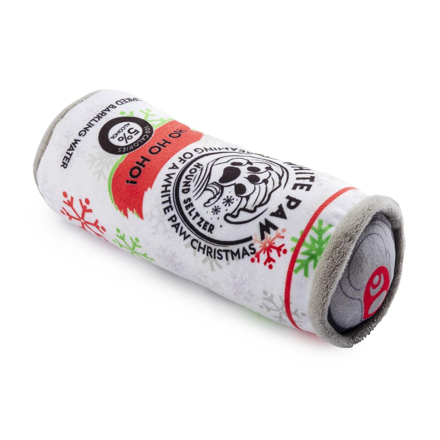 white paw hard seltzer dog toy