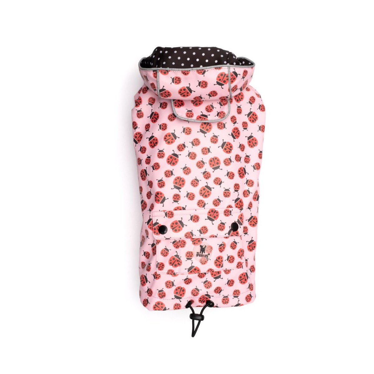 Worthy Dog London Dog Raincoat - Ladybugs/Polka Dot