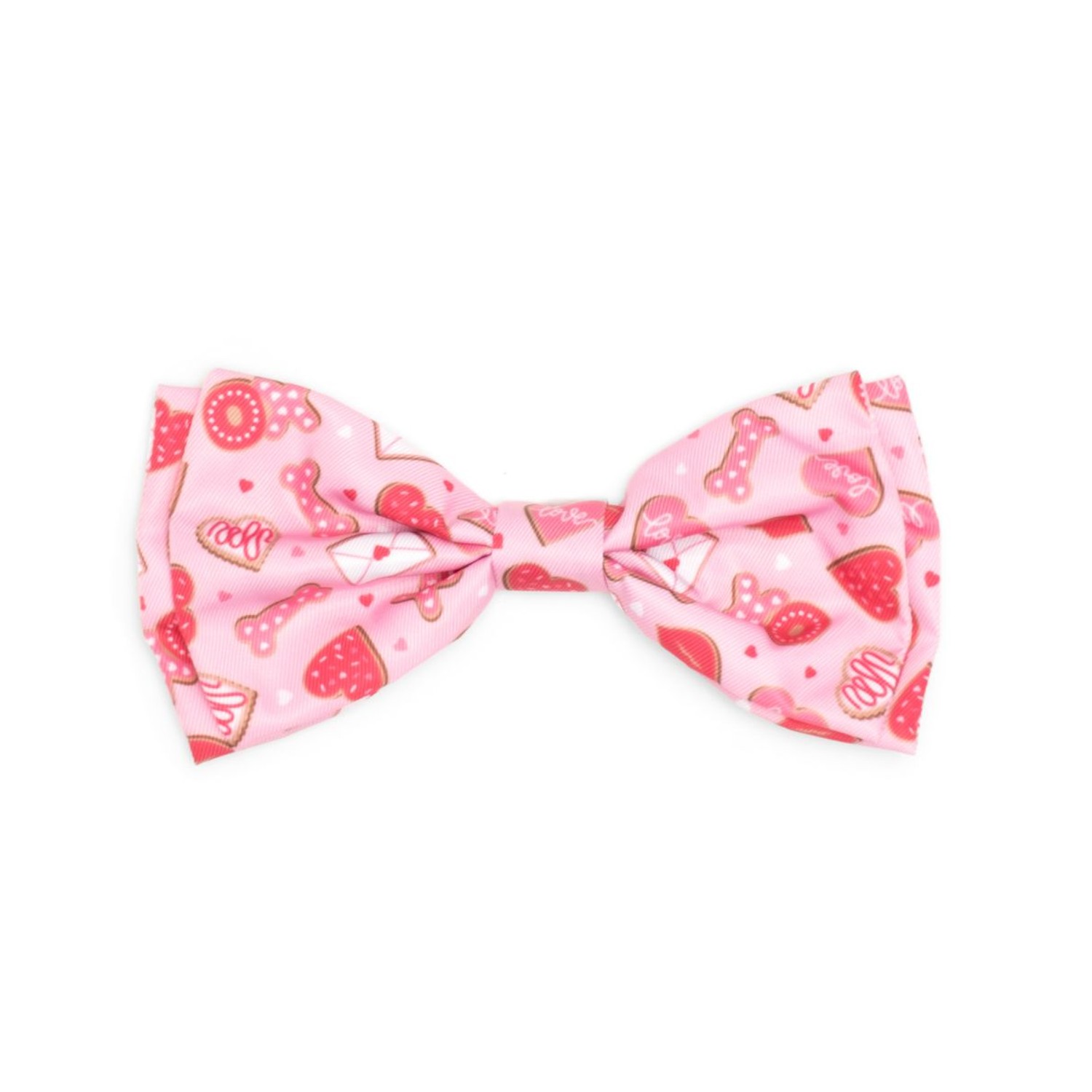 Worthy Dog Love & Kisses Dog and Cat Bow Tie Collar Attachment - Pink