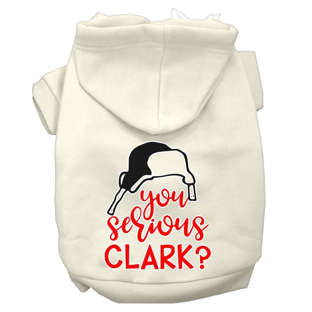 You Serious Clark? Christmas Dog Hoodie - Cream