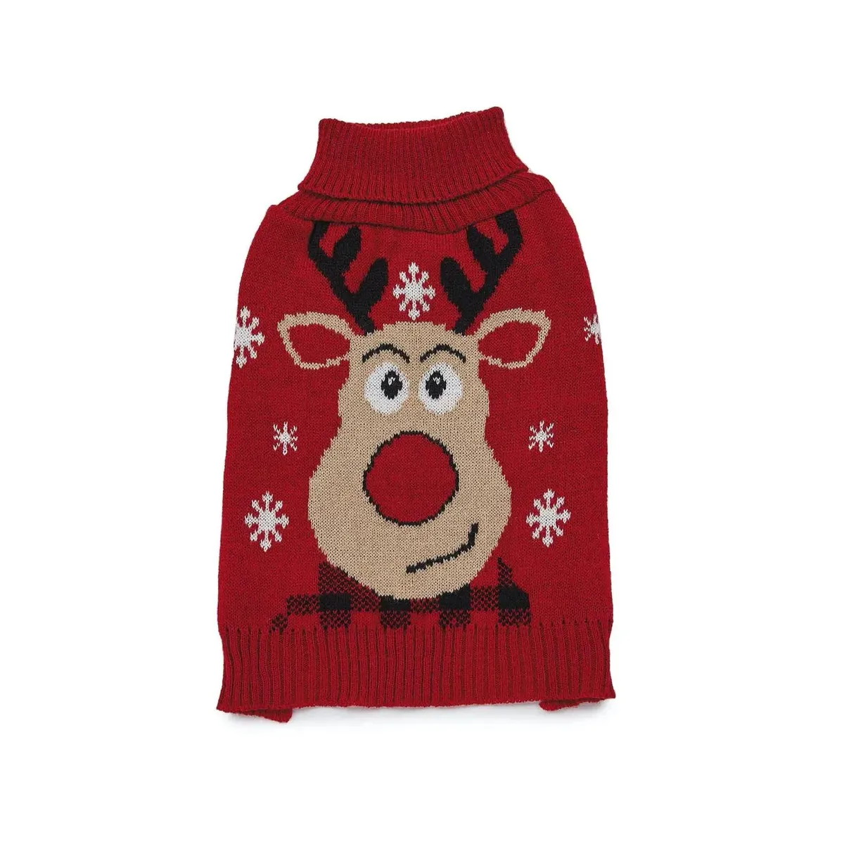 Zack & Zoey Holiday Dog Sweater - Red Reindeer