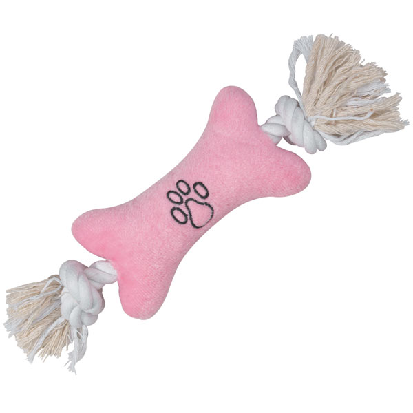 Zanies Bone Tugger Dog Toy - Pink