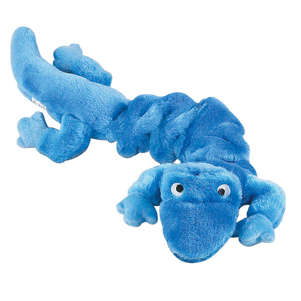 Zanies Bungee Geckos Dog Toy - Blue