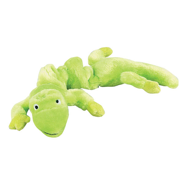 Zanies Bungee Geckos Dog Toy - Neon Green