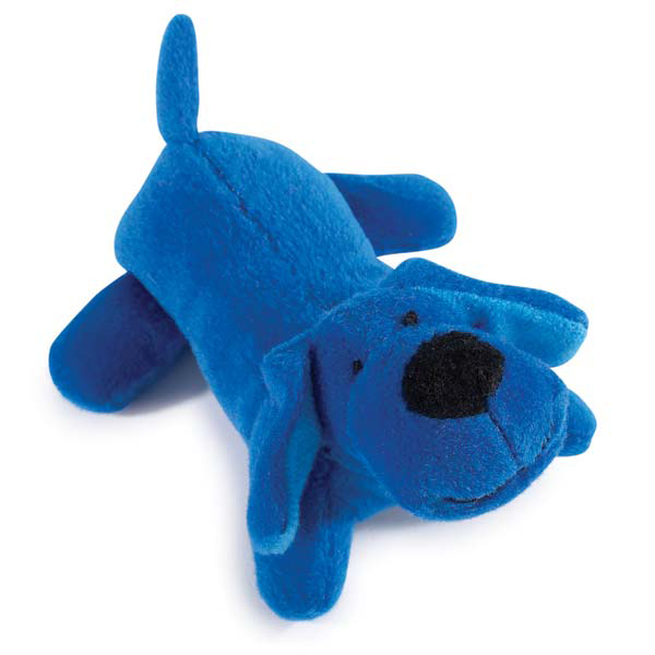 blue plush dog toy