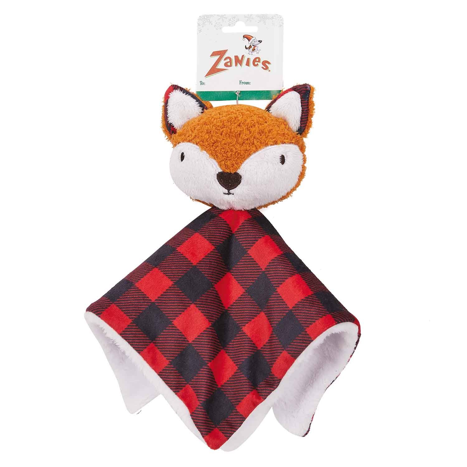 Zanies Snuggle Fox Puppy Blanket - Buffalo Check