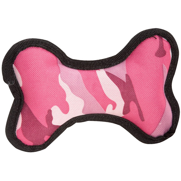 Zanies Toughstructable Camo Dog Bone - Pink