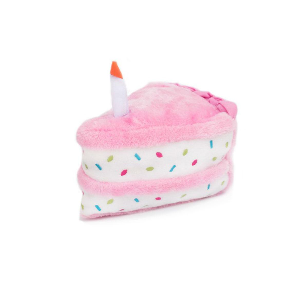 birthday cake plush dog toy