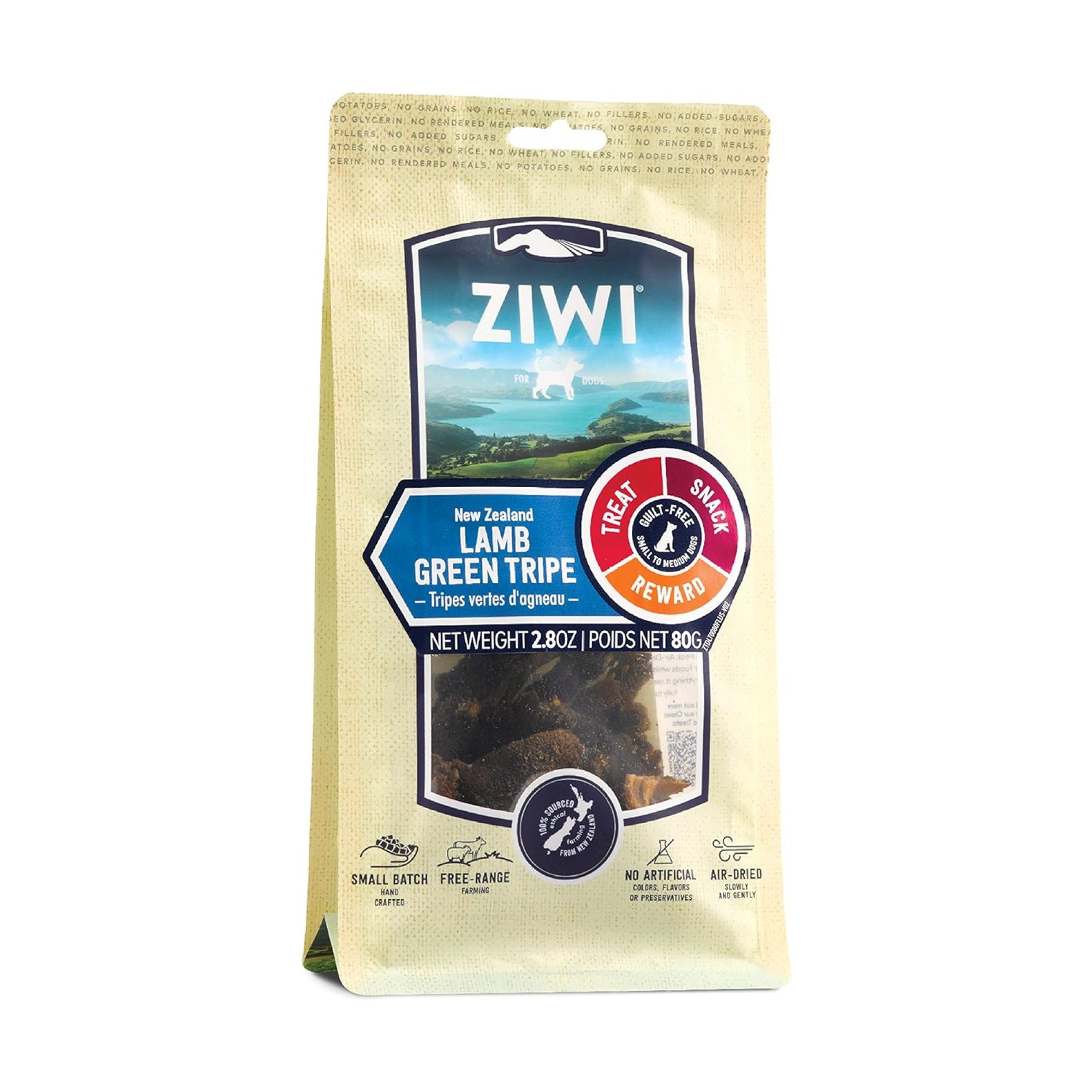 ZIWI All Natural Air-Dried Grain-free Chew Dog Treats - Lamb Green Tripe