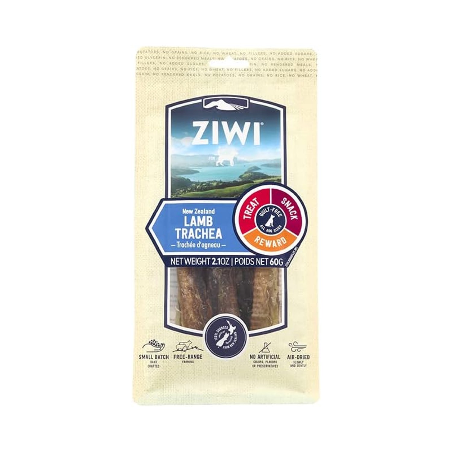 ZIWI All Natural Air-Dried Grain-free Chew Dog Treats - Lamb Trachea