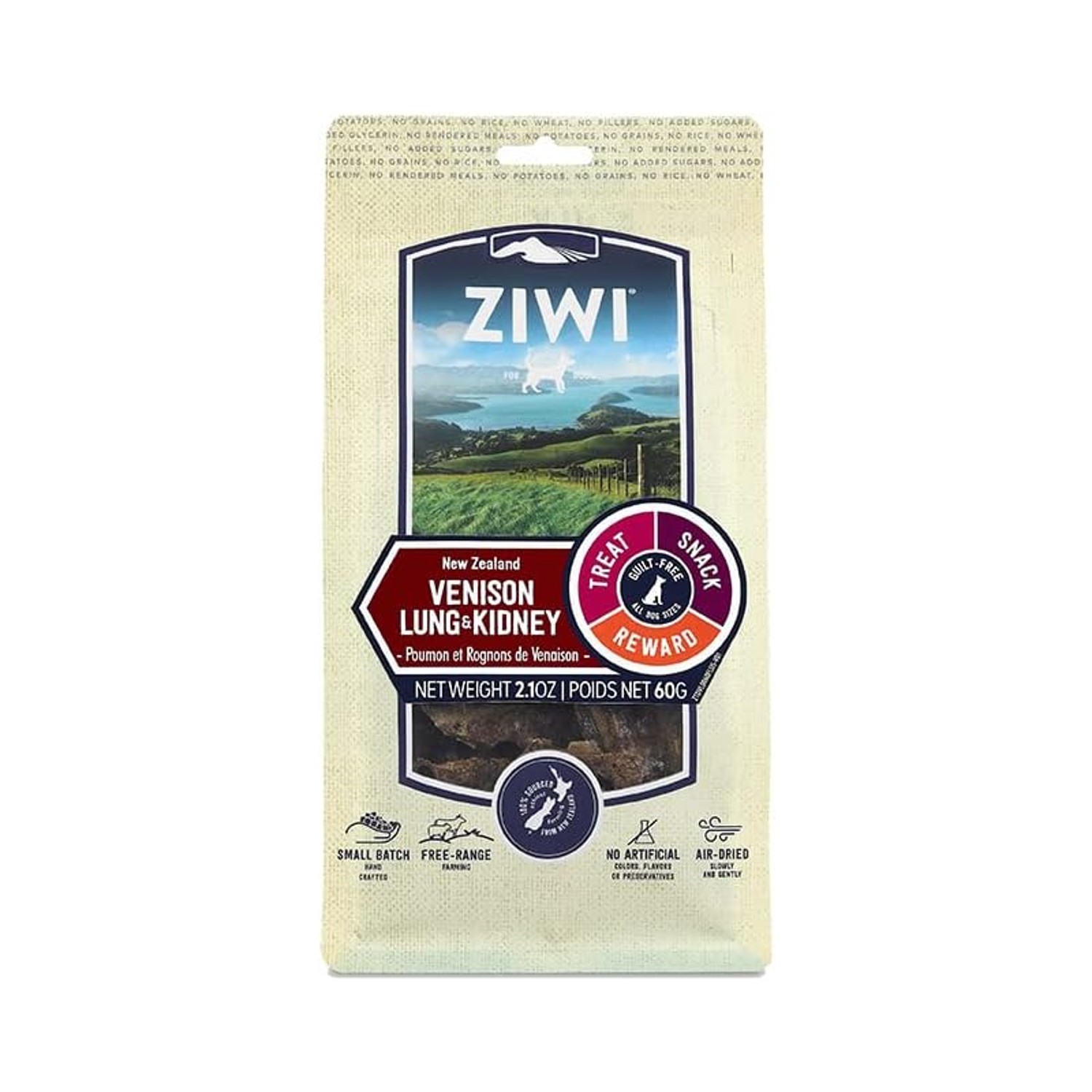 ZIWI All Natural Air-Dried Grain-free Chew Dog Treats - Venison Lung & Kidney
