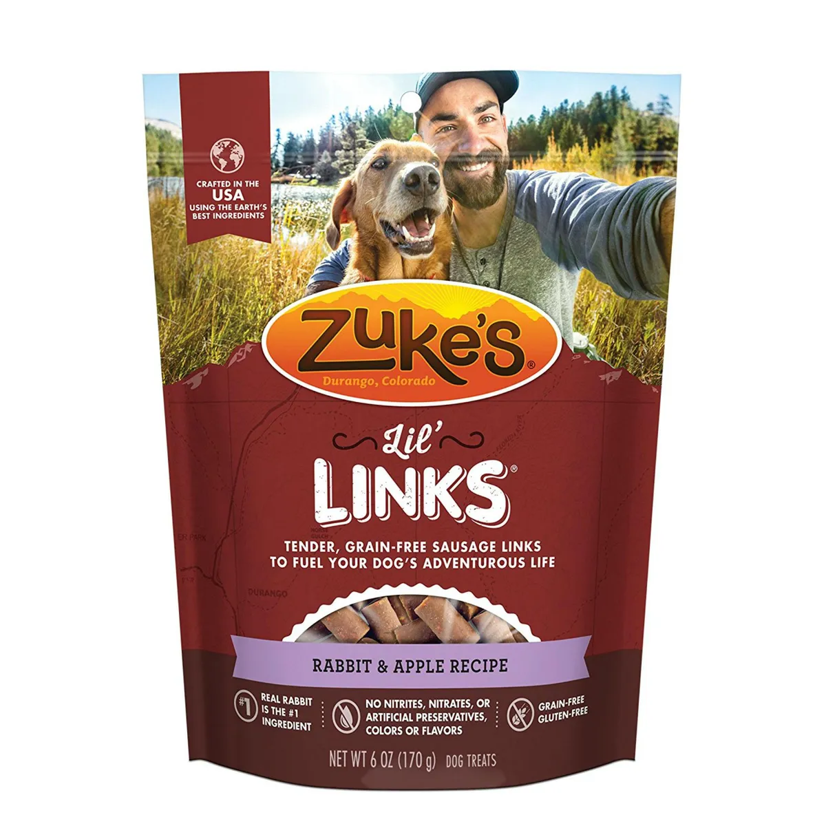 Zuke's Lil' Links Dog Treats - Rabbit and Apple