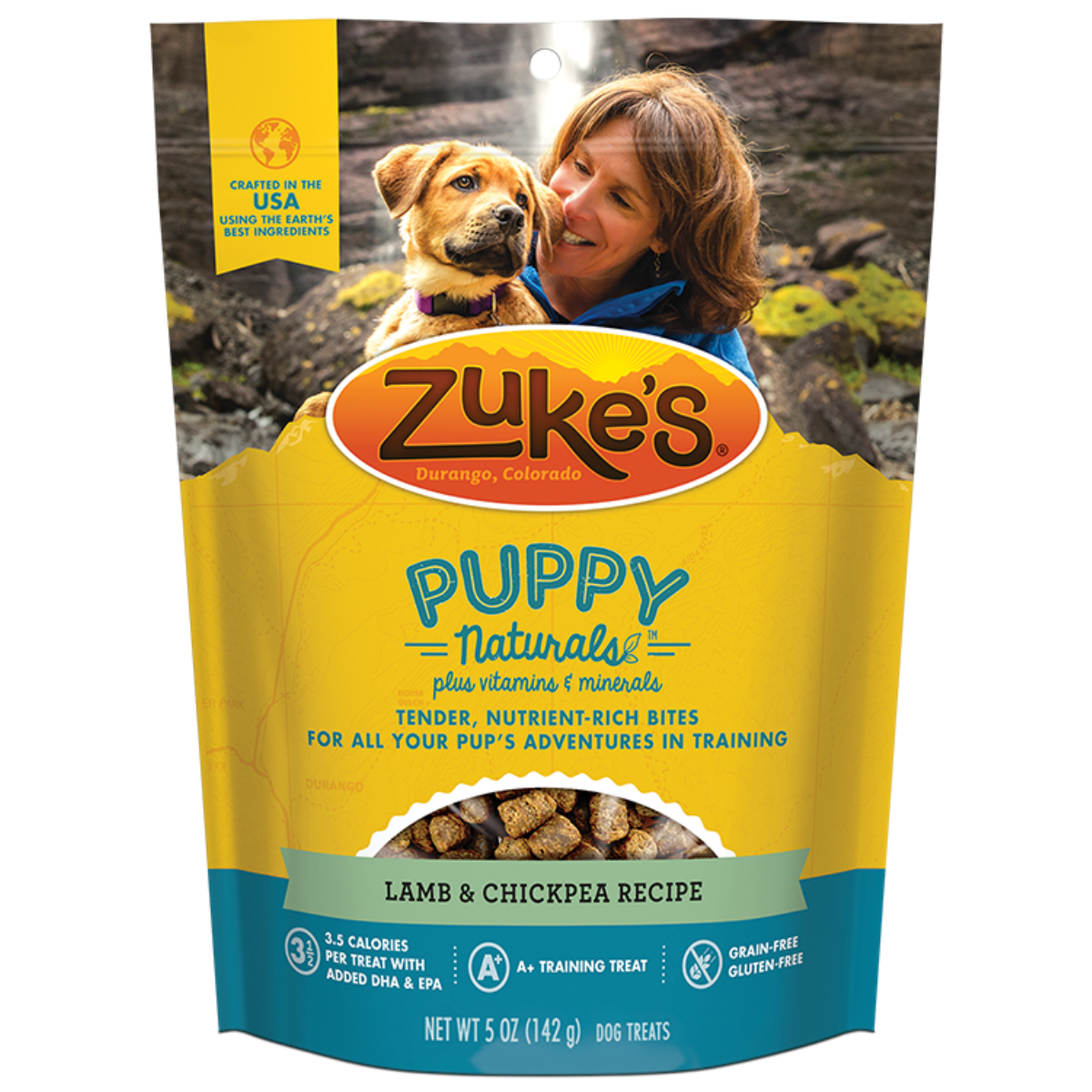 Zuke's Puppy Naturals Dog Treats - Lamb and Chickpea 