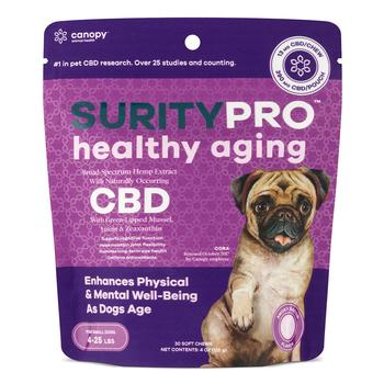Canopy Animal Health SURITYPRO Healthy Aging CBD Smoky Bacon Soft Chews for Small Dogs (4 - 25 lbs)