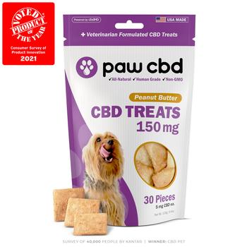 cbdMD Paw CBD Crunchy Treats for Small Dogs - Peanut Butter, 150 mg