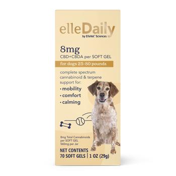 ElleVet Sciences ElleDaily Soft Gel Dog Supplement for Medium Dogs