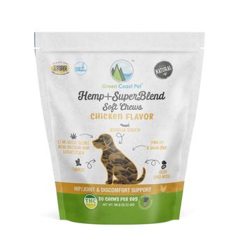 Green Coast Pet Hemp+SuperBlend Dog Soft Chews - Chicken