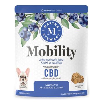 Martha Stewart CBD Mobility Chicken and Blueberry Flavor Soft Baked Chews - Small/Medium Dogs (5-35 lbs)