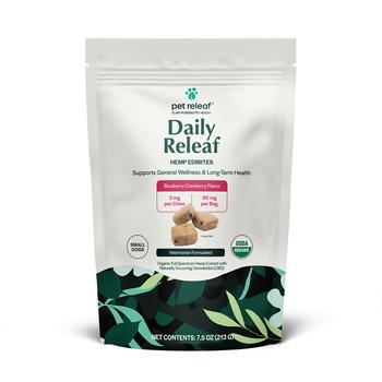 Pet Releaf Hemp Edibites Daily Releaf Immunity Chews for Small Dogs - Blueberry & Cranberry